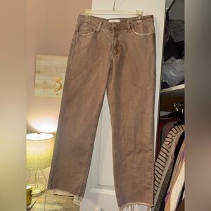 Women's Cropped Jeans pinkish brown